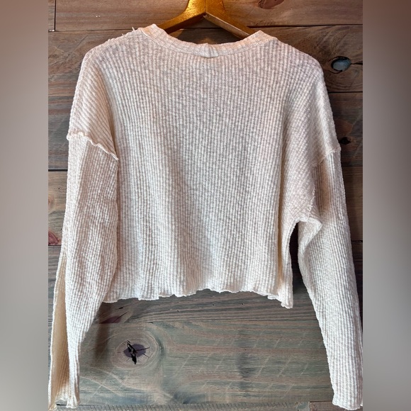 CROPPED LIGHTWEIGHT YOGA DANCE COVERUP SWEATER - Picture 2 of 7